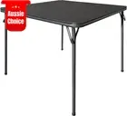 Folding Table Black 85x85cm Portable Square Table Indoor Outdoor Compact Design