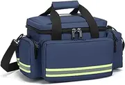 First Responder Trauma Bag, Professional First Aid Kit Bag Medical Emergency Bag with Inner Dividers and Anti-Slip Bottom for Emergency Medical Supplies