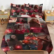 v2947 Bed Sheets Bedding Wanda Maximoff Bedding Sets Ultra Soft Skin-Friendly Duvet Cover 3 Piece, Cute Comforter Cover Bed Set for Boys Girls Kids (