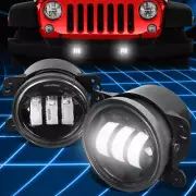 For 10-19 Dodge Journey Charger/14-18 Jeep Wranger Cherokee LED Fog Light Lamps (for: Jeep)