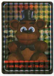 Holographic FREDDY PLUSHIE Trading Sticker Five Nights FNAF