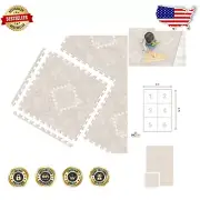 Versatile Lightweight Boho Baby Play Mat 6x4ft - Safe for Crawling & Tummy Time
