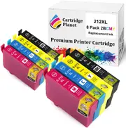 8 Pack (2BK,2C,2M,2Y) Compatible Ink for Epson 212XL for Epson Expression Home XP-2100 XP-3100 XP-3105 XP-4100 Workforce WF-2810 WF-2830 WF-2850