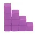 (Purple)30pcs Plastic Blank Dice Glossy Write On Six Sided Dice Set Plastic TA