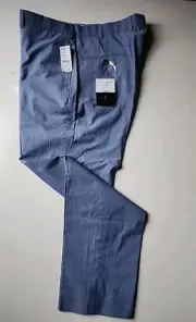 Brooks Brothers Regent Fit Cotton Pants Mens 36x30 Light Blue Flat NWT $99.50