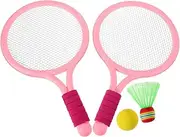 LAPYAPPE 1 Set Boys and Girls Badminton Rackets Tennis Racket Toy Outdoor Indoor Sports Set Soft Balls and Shuttlecocks Parent-Child Interacti