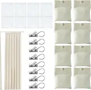 Table Weights for Wind - 8X Bottom Weighted Bags for Patio Drapes,Holder Clip, Tough Sandbag for Garden Flag, Tablecloth
