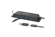 mbeat Mountable 4-Port USB-C Hub Adapter w 4 x USB-A Female 3.0 USB-A To USB-C