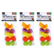 30Pcs Summertime Reusable Cooling Fruit Shaped Cubes Summer Drinks Ice Blocks