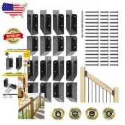 Rustproof 201 Stainless Steel Deck Railing Bracket Set - 35° Stair Connectors