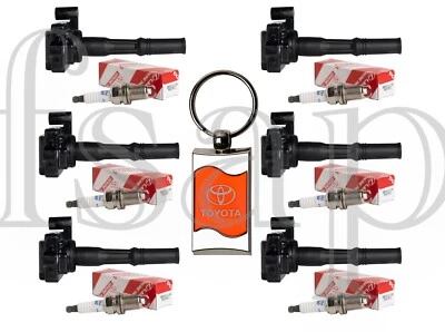 Keychain + Set of 6 Spark plugs + 6 Ignition coil 1999 - 2003 Toyota Solara 3.0L (for: Toyota)
