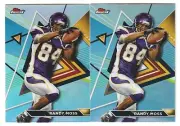 Lot (2) 2023 Topps Composite Finest Randy Moss Refractor #207 Vikings