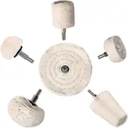 BETT 6 Piece Polishing Disc Set - For Cordless Drill/Driver - For Manifold, Aluminum, Stainless Steel, Chrome etc