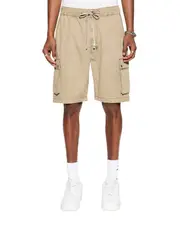 Krush Mid Rise Cargo Short - Overdyed Khaki | Ksubi ++