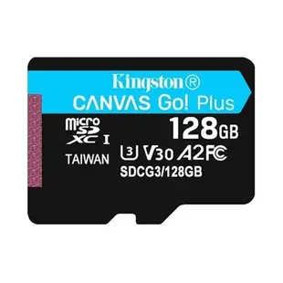 Kingston 金士頓 128GB microSDXC UHS-I U3 V30 A2 記憶卡 SDCG3/128GB