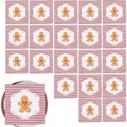 Christmas Paper Napkins - Fun Gingerbread Man Printing Napkins,Christmas Printed Cocktail Napkins, Funny Paper Napkins for Holiday