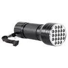 High Quality UV 21 LED Flashlight Torch Light Lamp Aluminium Violet DP