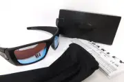 Oakley Men's Sunglasses Fuel Cell Matte Black Blue Polarized OO9096-D8 60 mm NIB
