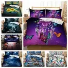 Wolf Animal Feather Duvet Doona Quilt Cover Set Single Queen King Size Bedding