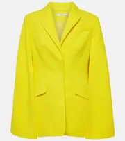[Safiyaa] Safiyaa Hadley caped crêpe blazer AU 12 yellow