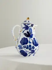 [La DoubleJ] La DoubleJ - Mama Gold-plated Porcelain Teapot - Blue - One size One size Blue