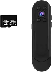 ISTOVO Mini Logger HD Digital 1080P Wide Angle Body Cam Motion Detection Snapshot Logger with 64G Memory Card