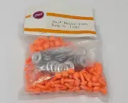 Bulk Zims 8mm Orange Half Round Plastic Safety Eyes Noses Amigurumi Craft Doll
