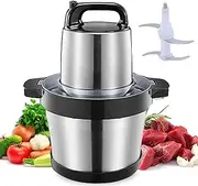 Food Processors,1000W Meat Grinder Electric with 6L/8L Bowls & Bi-Level 4 Sharp Blades,Stainless Steel Food Chopper with Handle,2 Modes, For Baby Food, Meat, Onion, Vegetables,8L