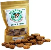 Hand Crafted 300 Gram Chia & Hemp Cookies Vegedog by Wagalot