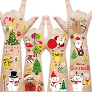 Cerlaza Christmas Temporary Tattoos for Kids, Christmas Party Decorations Supplies Favors for Toddlers, 60 Styles Tattoo Stickers Christmas Stocking Stuffers Gifts Bag Fillers