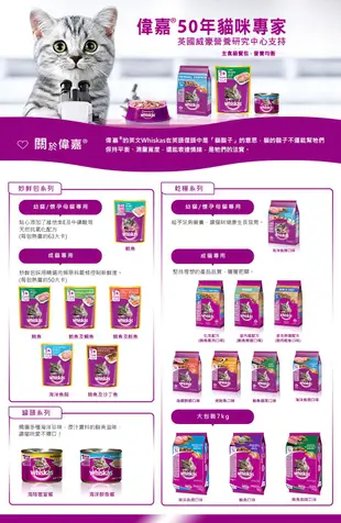 【Whiskas偉嘉】什錦珍味妙鮮包 鮪魚、蟹肉及紅蘿蔔湯汁 70g*4入 寵物/貓罐頭/貓食