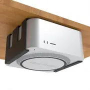 Mac Studio under-desk metal rack, storage wall-mounted bracket for cooling and ventilation