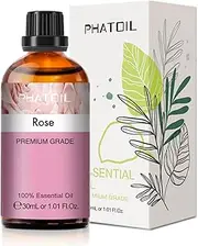 PHATOIL Rose Essential Oil 30ML, Essential Oils for Diffuser, Humidifier, Aromatherapy, DIY Candle and Scented Products Making (Rose, 30 ml)