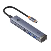 Baseus 6-in-1 Type-C Docking Station USB Adapter with USB-A 3.0*2 / USB-A 2.0 / USB-C 3.0 / PD100W Type-C / HD USB-C Spl