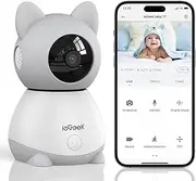ieGeek 2K Add-on Camera Compatible Baby Monitor with Camera and Audio