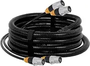 UTP Cat5/Cat6 2 RJ45 to 2 RJ45 Ether CON Connector 2 Channel Stage Ethernet Extension Cable with Waterproof Tube Hose(1031-CAT5-UTP,5M)