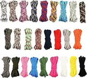 26 Colors Paracord Bracelet Rope 10 Feet 4mm Parachute Cord Paracord Cord 550 7 Strand DIY Manual Braiding for Outdoor Survival Rope, Lanyards, Keychain, Dog Collar, Carabiner Climbing, DIY Crafting