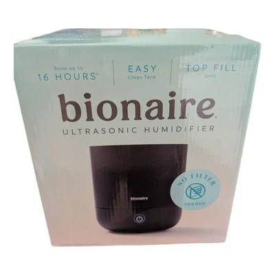 Bionaire Antimicrobial Top Fill Ultrasonic Cool Mist Humidifier Brand New Sealed