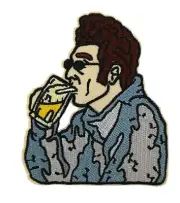 Kramer Here's To Feeling Good Embroidered 3" Tall Iron on Patch