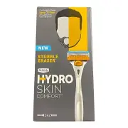 Schick Hydro Skin Comfort Stubble Eraser, 1 Razor and 2 Refill Cartridges