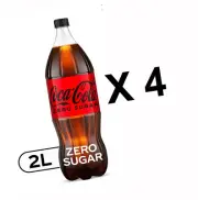 Coca Cola Zero Sugar Soda 2 Liter 4 PACK
