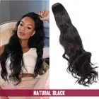 Curly Wavy Binding Drawstring Ponytail Clip in Hair Extensions Puff As Human US