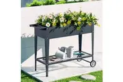 Garden Bed Galvanised Steel Raised Planter Box 100X40X80CM