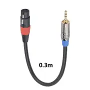 3.5mm TRS Male to 3Pin XLR Female Cable Dual Layer Shielded Mic Audio Adapter j