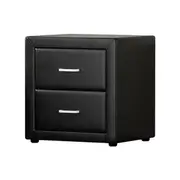 Artiss Bedside Table 2 Drawers Side Table Leather