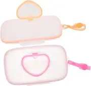 Ipetboom 2 pcs Travel Wipes Case Portable Wipe Dispenser for Diaper Bag with Wide Opening Design for Crib Stroller Travel