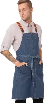 Chef Works Unisex-Adult Berkeley Bib Apron Sleeveless Work Utility Apron