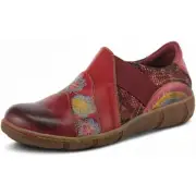 L’Artiste by Spring Step Womens Lata Leather Slip-on Shoes - Cabernet Multi NEW