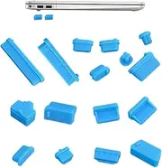 USB C Dust Plug - Computer Port Cover - 16PCS Dust Plugs Covers, Soft Silicone Computer Port Anti Dust Plugs, Dust Covers Stoppers for Computer PC Laptop Port, RJ45 USB Audio Type C Plugs