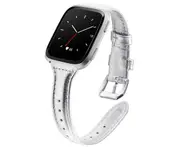 Smart Watch Strap Wrist Strap Top Layer Leather Slim Strap for Fitbit Versa Versa 2 Versa Lite-9